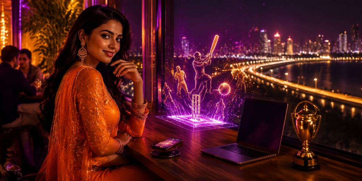 Mumbai Bandra cricket betting neon lights showcase